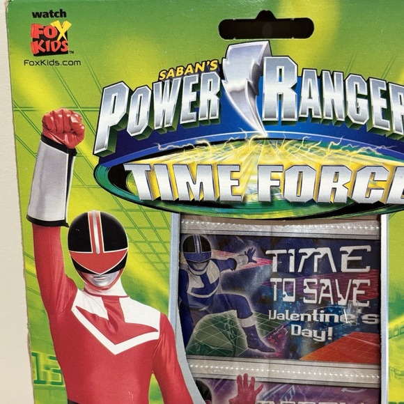 Vintage Foil Power Rangers Time Force Valentine's 30 Count Cards - New In Box - Picture 5 of 11